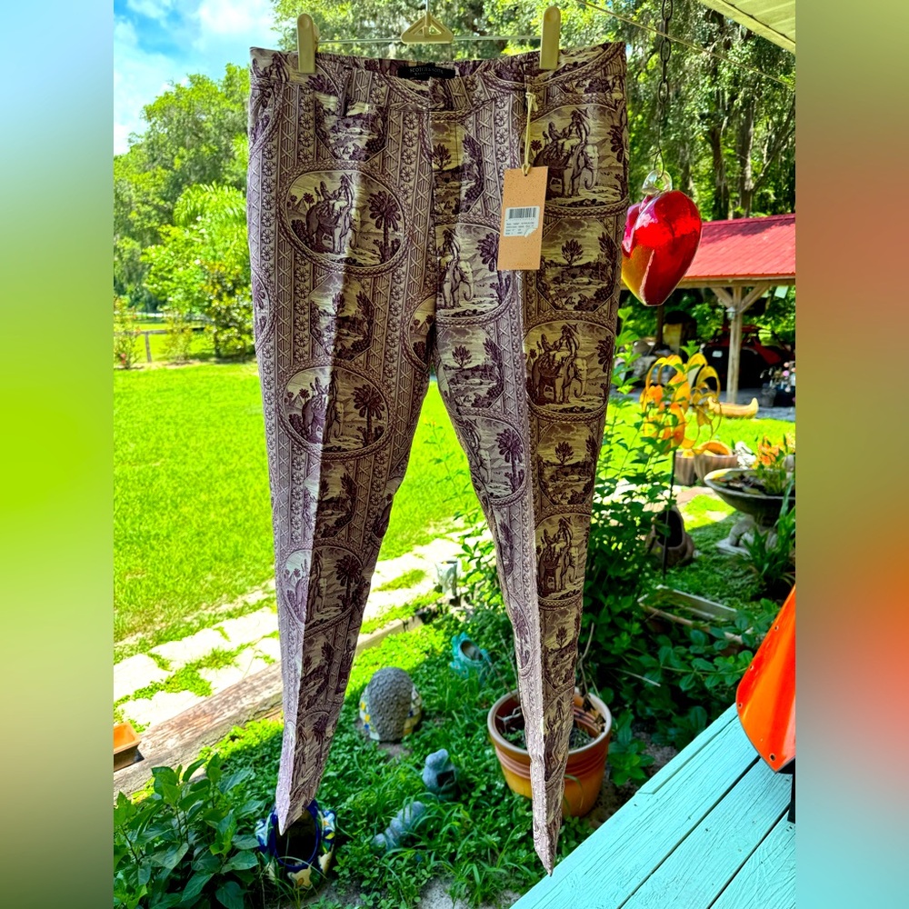 Scotch & Soda Brown Chinos with Intricate Pattern